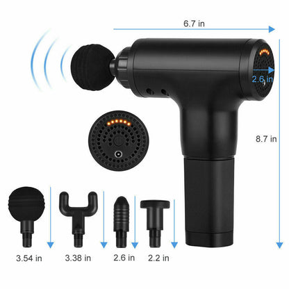 Percussion Massage Gun Deep Tissue Massager With 4 Heads
