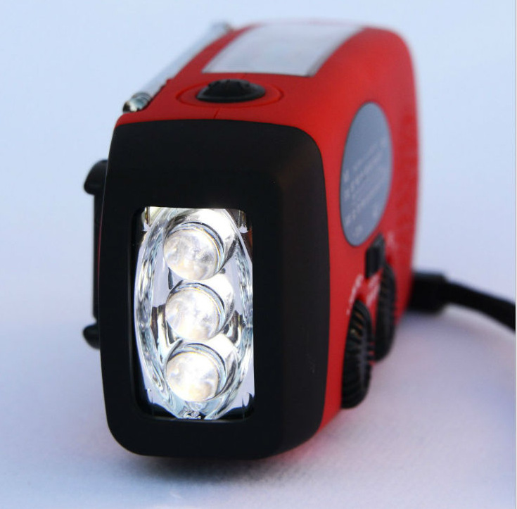 Solar & Hand Crank Emergency Radio with Flashlight and USB Charging