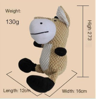 Soothing Plush Dog Toy – Donkey & Elephant Designs for Medium & Large Dogs