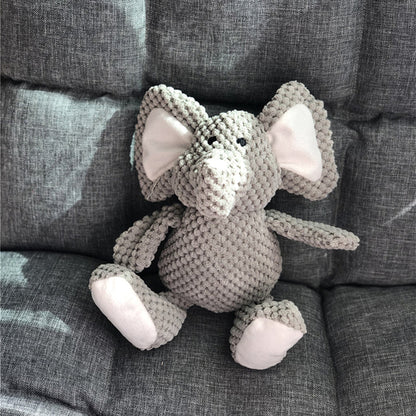 Soothing Plush Dog Toy – Donkey & Elephant Designs for Medium & Large Dogs
