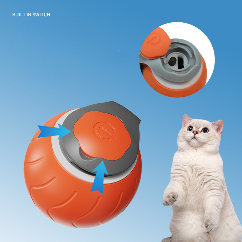 Interactive Rolling Cat Ball Toy – USB Rechargeable