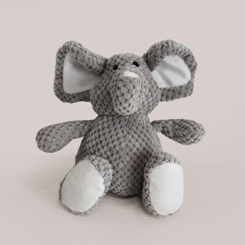 Soothing Plush Dog Toy – Donkey & Elephant Designs for Medium & Large Dogs