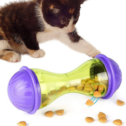 Interactive Cat Treat Dispenser Ball – Slow Feeder Tumbler Toy