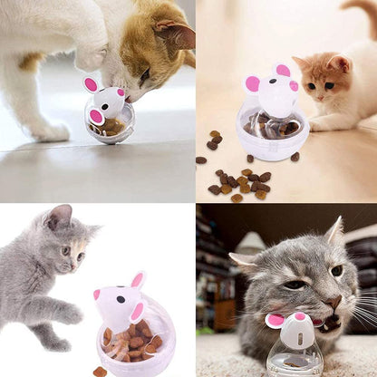 Interactive Cat Treat Dispenser Ball – Slow Feeder Tumbler Toy