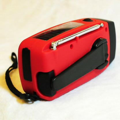 Solar & Hand Crank Emergency Radio with Flashlight and USB Charging