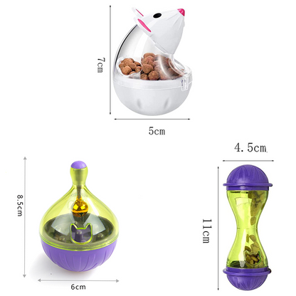 Interactive Cat Treat Dispenser Ball – Slow Feeder Tumbler Toy