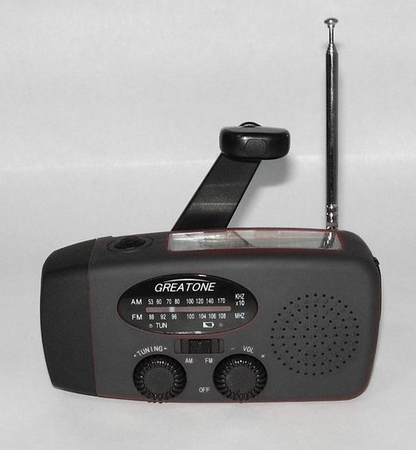 Solar & Hand Crank Emergency Radio with Flashlight and USB Charging