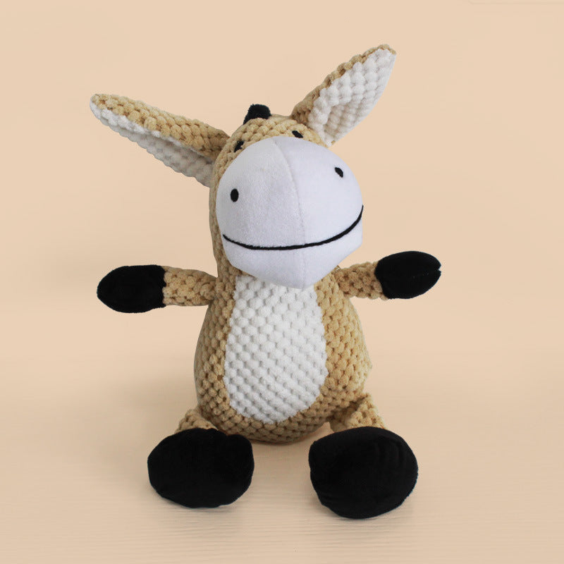 Soothing Plush Dog Toy – Donkey & Elephant Designs for Medium & Large Dogs